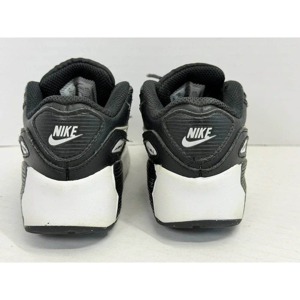 Nike Air Max 90 LTR Black White Toddler Size 9C Shoes CD6868-010